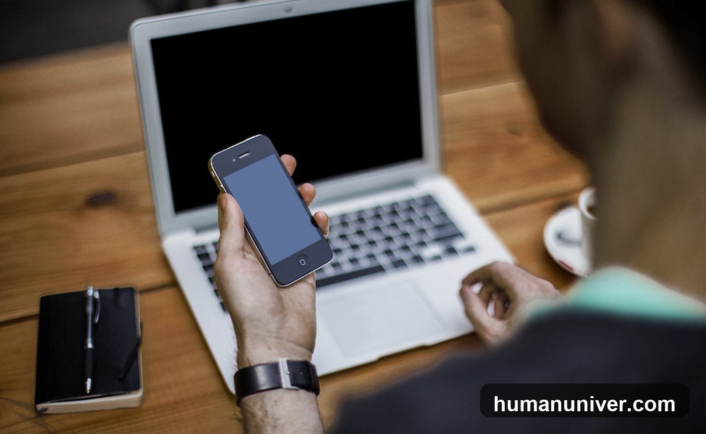 Phone and notebook on a desk for a digital reset plan